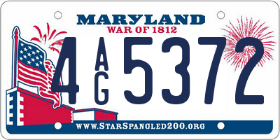 MD license plate 4AG5372