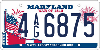 MD license plate 4AG6875