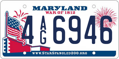 MD license plate 4AG6946