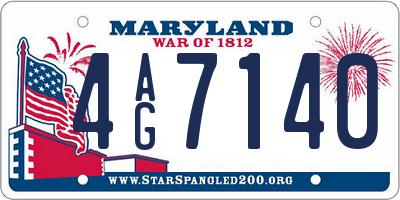 MD license plate 4AG7140