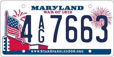 MD license plate 4AG7663