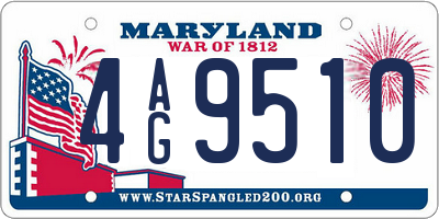 MD license plate 4AG9510