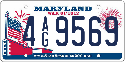 MD license plate 4AG9569
