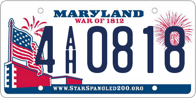 MD license plate 4AH0818