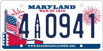 MD license plate 4AH0941