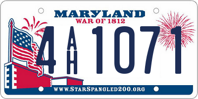 MD license plate 4AH1071