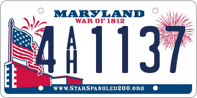 MD license plate 4AH1137
