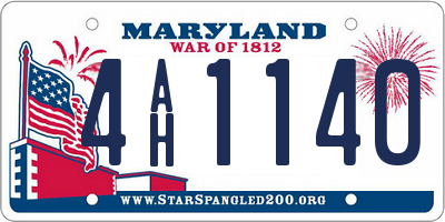 MD license plate 4AH1140
