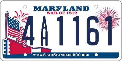 MD license plate 4AH1161