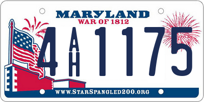 MD license plate 4AH1175