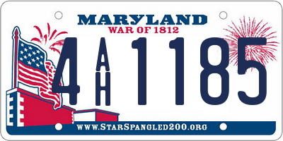 MD license plate 4AH1185