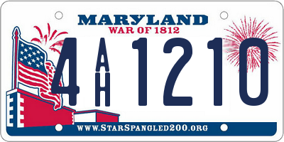 MD license plate 4AH1210