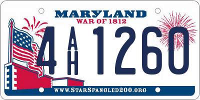 MD license plate 4AH1260