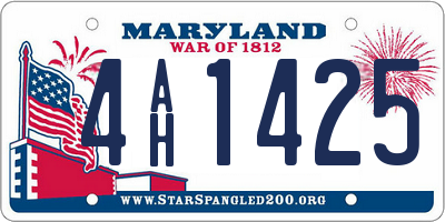 MD license plate 4AH1425