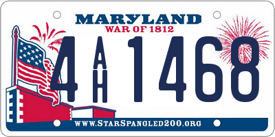 MD license plate 4AH1468