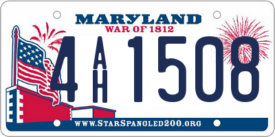 MD license plate 4AH1508