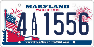 MD license plate 4AH1556