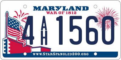 MD license plate 4AH1560