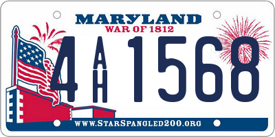 MD license plate 4AH1568