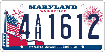 MD license plate 4AH1612