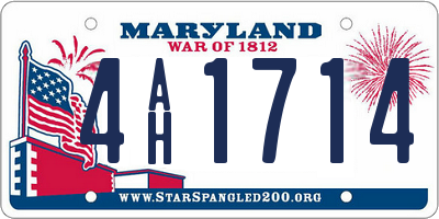 MD license plate 4AH1714