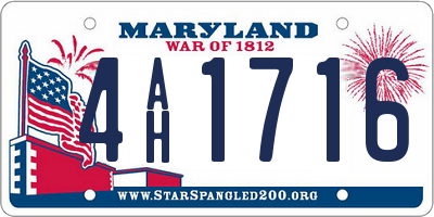 MD license plate 4AH1716