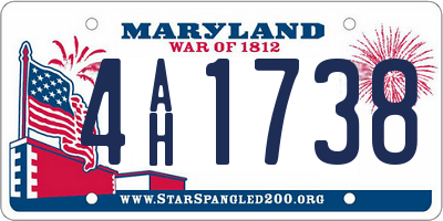 MD license plate 4AH1738