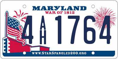 MD license plate 4AH1764