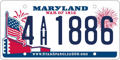 MD license plate 4AH1886