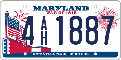MD license plate 4AH1887