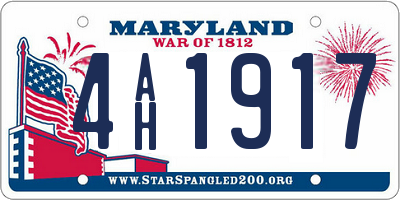MD license plate 4AH1917