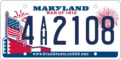 MD license plate 4AH2108