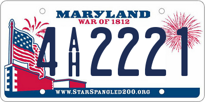 MD license plate 4AH2221
