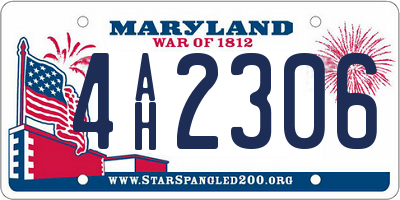MD license plate 4AH2306
