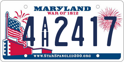 MD license plate 4AH2417