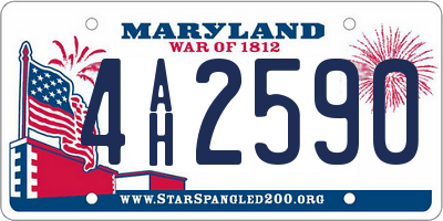 MD license plate 4AH2590