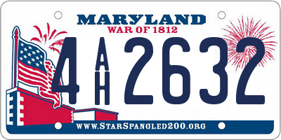 MD license plate 4AH2632