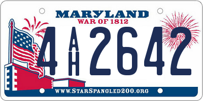MD license plate 4AH2642