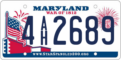 MD license plate 4AH2689
