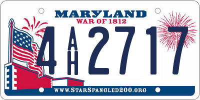 MD license plate 4AH2717