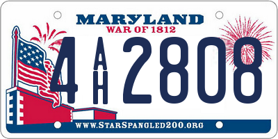 MD license plate 4AH2808