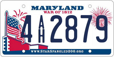 MD license plate 4AH2879