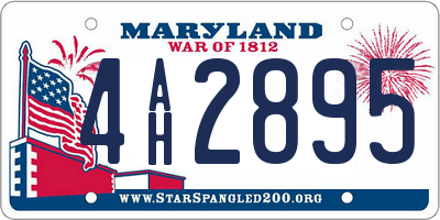 MD license plate 4AH2895