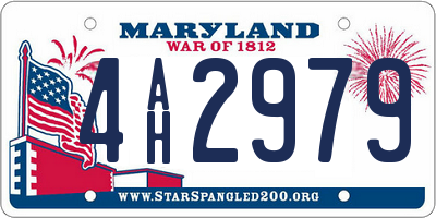 MD license plate 4AH2979