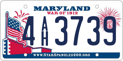MD license plate 4AH3739