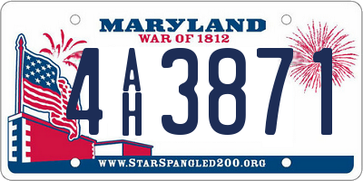 MD license plate 4AH3871
