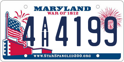 MD license plate 4AH4199