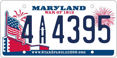 MD license plate 4AH4395