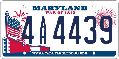 MD license plate 4AH4439