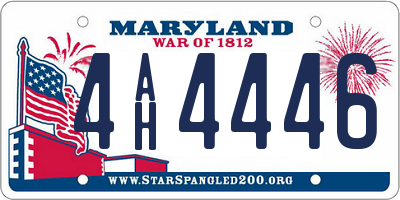 MD license plate 4AH4446